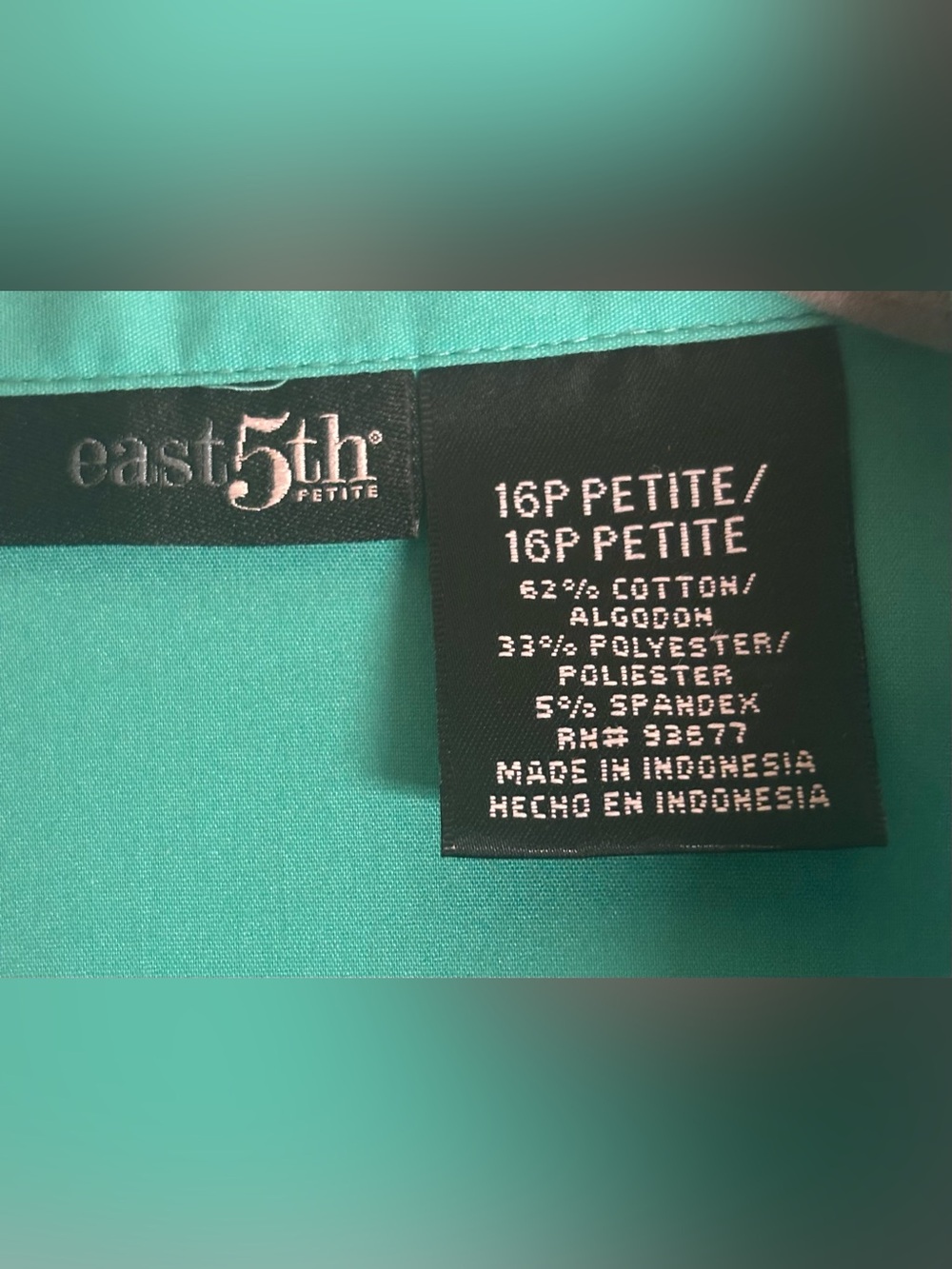 East 5th NWT Women’s Petites  V Neck Hidden side Zipper Size 16P - Picture 6 of 9